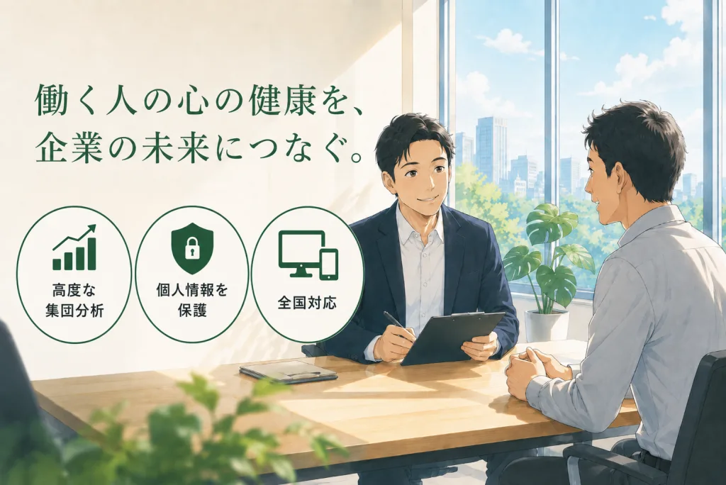 ストレスチェック実施サービス｜働く人の心の健康を、企業の未来につなぐ。高度な集団分析・個人情報を保護・全国対応