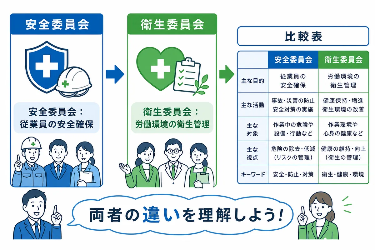 安全委員会とは？衛生委員会との違いを1分で理解