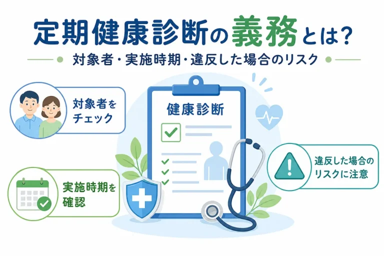 定期健康診断の義務とは？対象者・実施時期・違反した場合のリスク