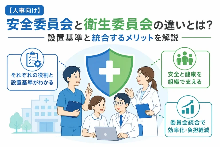 【人事向け】安全委員会と衛生委員会の違いとは？設置基準と統合するメリットを解説